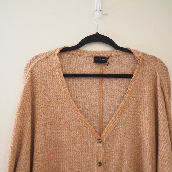 !! Out From Under Urban Outfitters Orange Jojo Waffle Knit Oversized - Picture 5 of 8